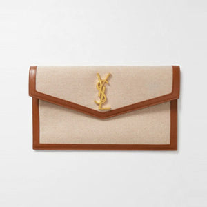 세인트로랑 업타운 모노그램 캔버스 클러치