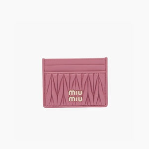 미우미우 나파 레더 카드지갑 핑크 5MC076