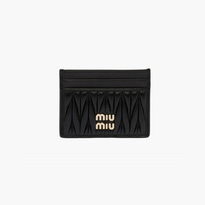 미우미우 나파 레더 카드지갑 블랙 5MC076