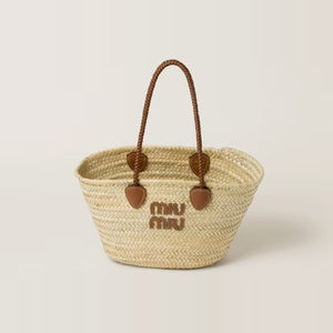 미우미우 팔메토 토트백 베이지/브라운 5BG206 (코코 착용)