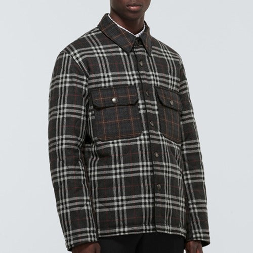 버버리 홀튼 리버시블 체크 퀼팅 셔츠 자켓