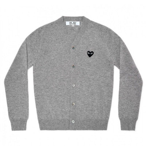 [국내배송/당일출고] 꼼데가르송 V 가디건 그레이/블랙와펜 (세훈 착용)