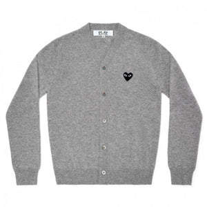 [국내배송/당일출고] 꼼데가르송 V 가디건 그레이/블랙와펜 (세훈 착용)