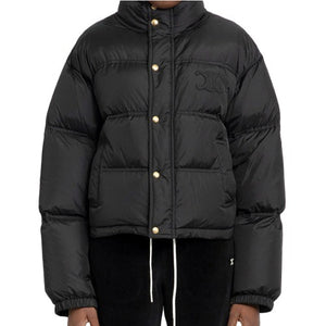 셀린느 트리오페 크롭 다운 자켓 블랙