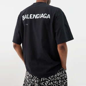 [국내배송] 발렌시아가 핸드 드로잉 반팔티 블랙