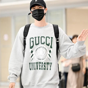 [국내배송] 구찌 유니버시티 프린트 스웨트셔츠 그레이 (BTS 진 착용)