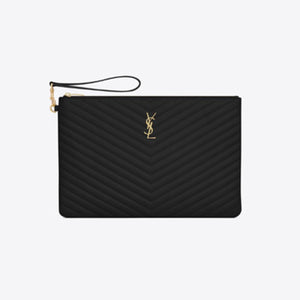 세인트로랑 마틀라세 모노그램 클러치 L 금장