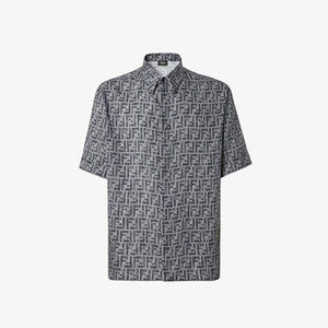 펜디 탑스티치 FF 자카드 쇼트 데님 셔츠