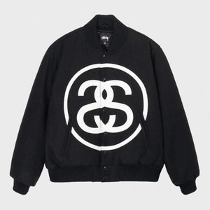 [국내배송] 스투시 SS 링크 바시티 자켓 블랙