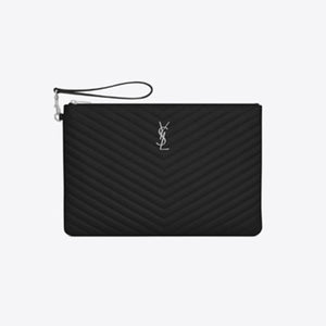 세인트로랑 마틀라세 모노그램 클러치 L 은장