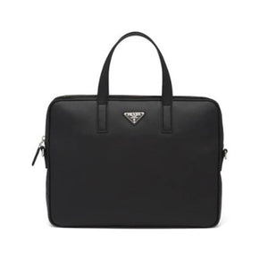프라다 사피아노 가죽 브리프케이스 블랙/은장 2VE368