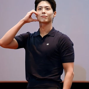 [국내배송/당일출고] 셀린느 트리오페 스몰 로고 PK 반팔 카라티 블랙 (박보검 착용)