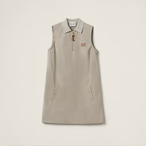 미우미우 파나마 코튼 드레스 클레이 그레이