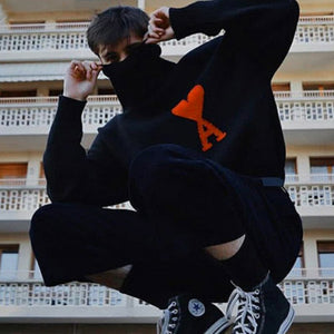 [국내배송/당일출고] 아미 빅하트 로고 인타르시아 터틀넥 니트