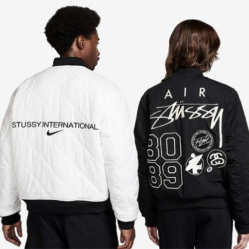[국내배송] 나이키 X 스투시 리버시블 재킷 블랙/화이트 (박서준 착용)