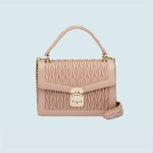 미우미우 컨피덴셜 마테라쎄 숄더백 베이지