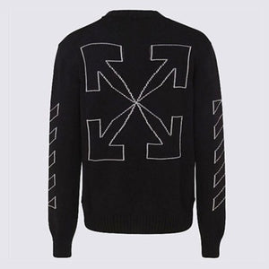 [국내배송] 오프화이트 디아그 슬리브 백 애로우 니트 2color