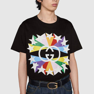 [국내배송] 구찌 인터로킹 G 스타버스트 프린트 반팔티