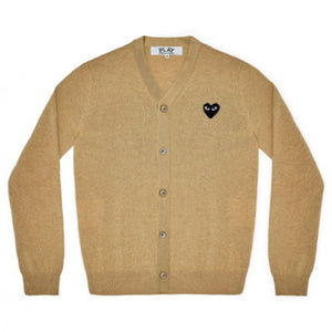 [국내배송/당일출고] 꼼데가르송 V 가디건 베이지/블랙와펜 (지수 착용)