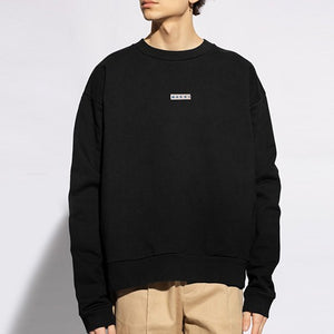 [국내배송] 마르니 로고 패치 장식 맨투맨 블랙