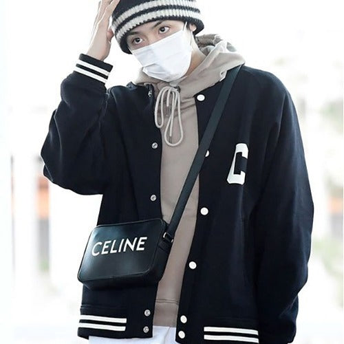 [국내배송/당일출고] 셀린느 C 로고 테디 후드 바시티 자켓 (뷔,리사,노제,김유정,고윤정 등 착용)