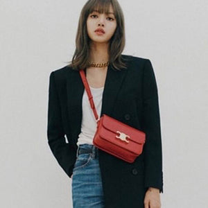 셀린느 트라이엄프 트리오페백 S/M 레드 (리사 착용)