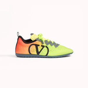발렌티노 테크니컬 패브릭 크로마톤 스니커즈 라임/오렌지