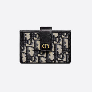 디올 오블리크 새들 아코디언 카드지갑