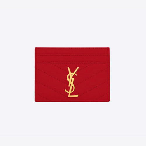세인트로랑 모노그램 마틀라세 카드지갑 레드