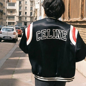 [국내배송] 셀린느 헤비 새틴 봄버 자켓 블랙 (뷔 착용)