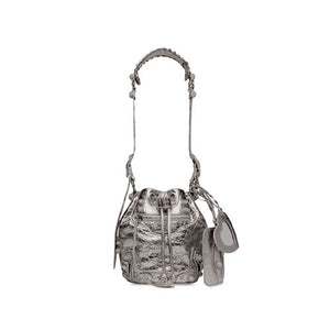 발렌시아가 르카골 버킷백 XS 실버