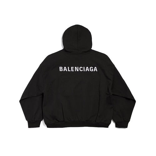 [국내배송] 발렌시아가 자수 로고 뉴 후드티 블랙