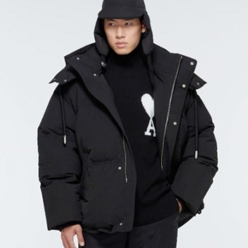 아미 파리스 하트 로고 오버사이즈 후드 다운 패딩 자켓 5color