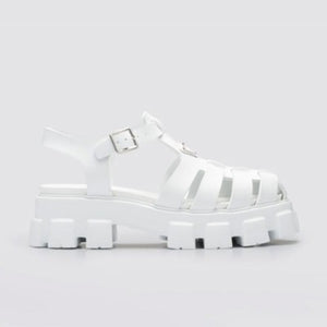 프라다 폼 러버 샌들 화이트