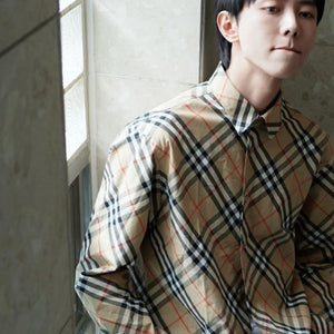 버버리 체크 코튼 클래식 셔츠 3color (주우재 착용)